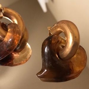 Jumbo RENA LANGE France Signed Huge TURTLE SHELL HEART